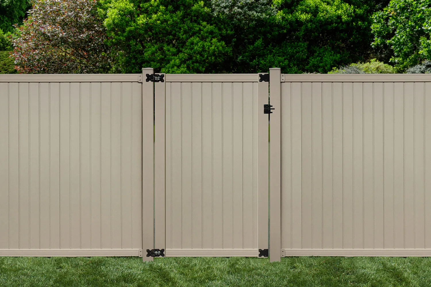 6' x 6' Belfast Privacy Fence Panels and Gate Tan image 1