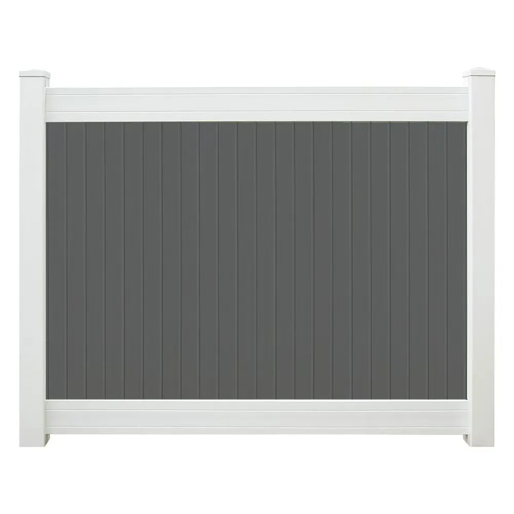 6' x 8' Wexford Privacy Fence Panels and Gate Gray-White image 5