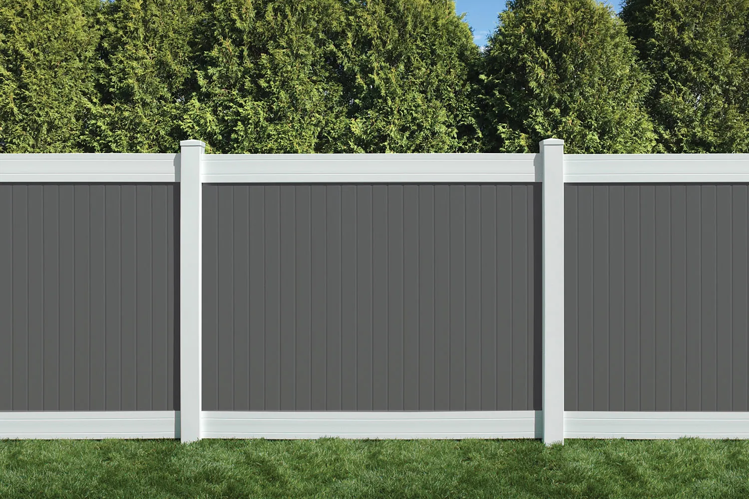 6' x 8' Wexford Privacy Fence Panels and Gate Gray-White image 6