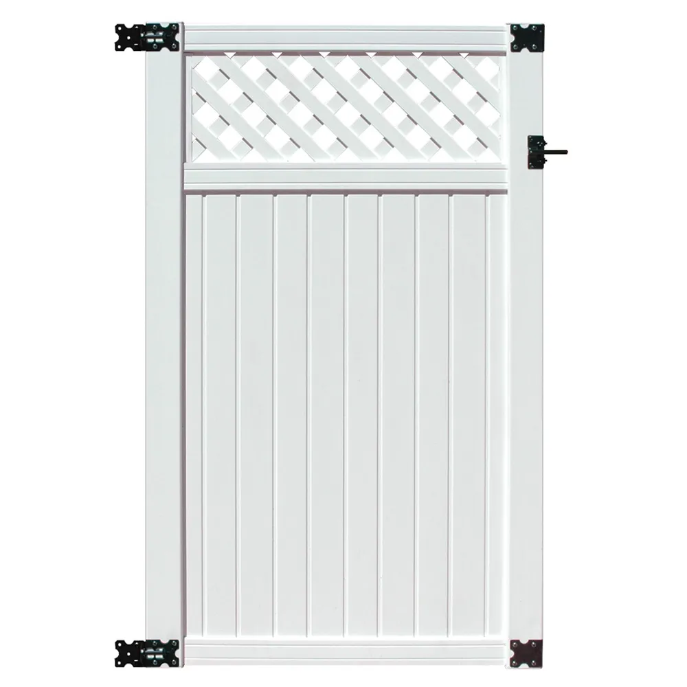 6' x 6' Belfast Lattice Top Privacy Fence Panels and Gate White image 3