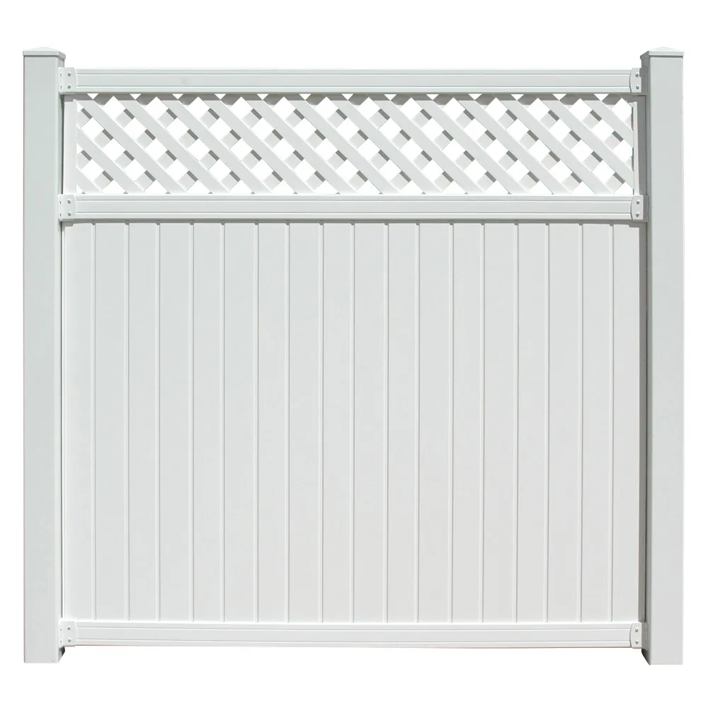 6' x 6' Belfast Lattice Top Privacy Fence Panels and Gate White image 4