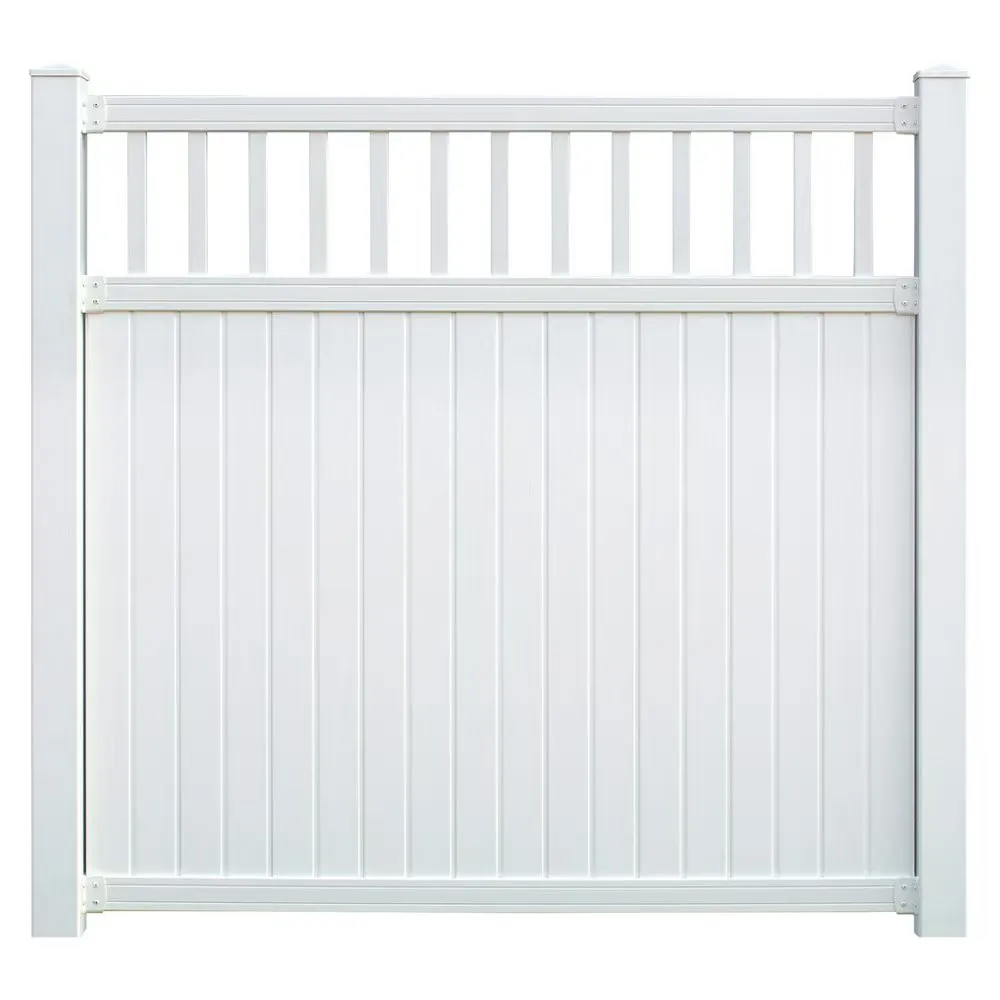 6' x 6' Belfast Spindle Top Privacy Fence Panels and Gate White image 4