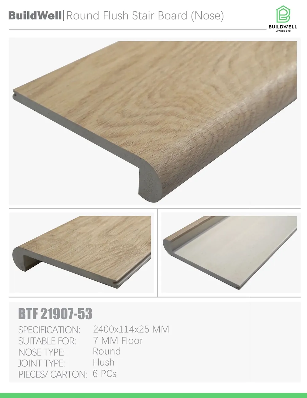 Vinyl Floor Round Nose Stonewash image 1