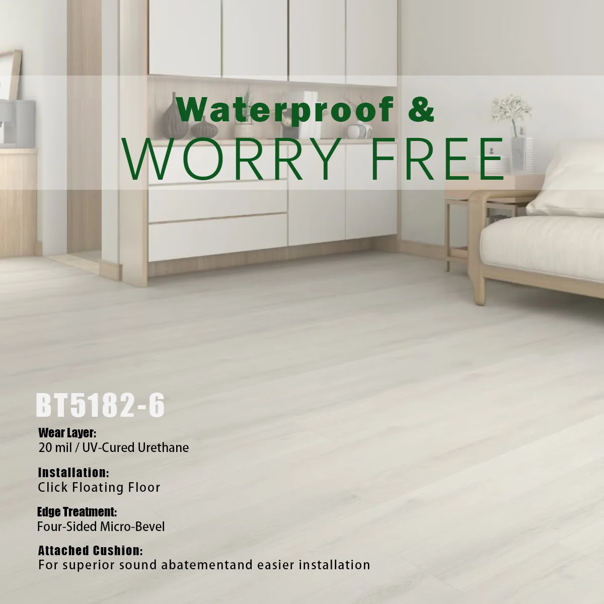 Vinyl Floor Light Gray image 4